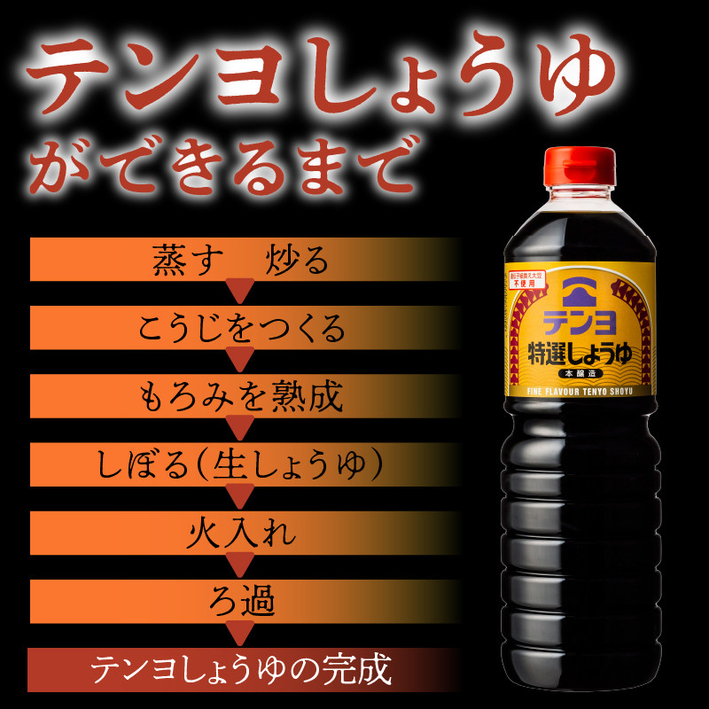 テンヨ特選しょうゆ テーブルサイズ 200ml 12本 (00101899)