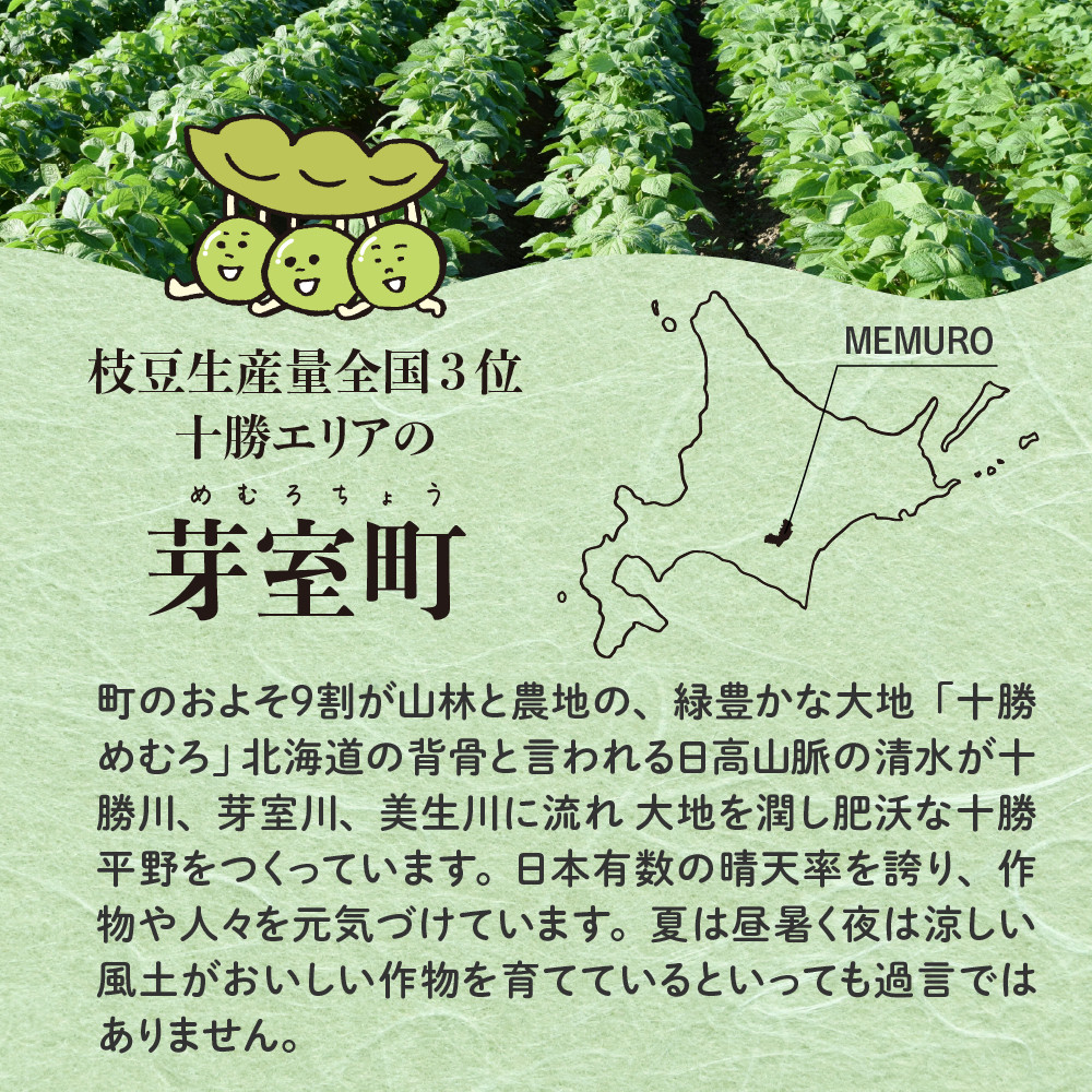 北海道十勝芽室町 えだまめ  300g×10袋 me003-003c