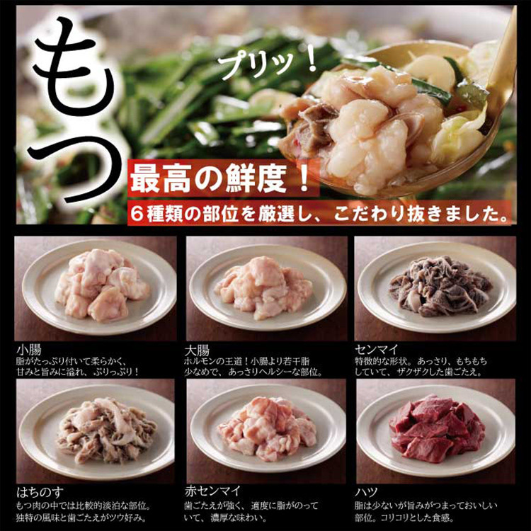 博多名物 元祖もつ鍋楽天地【冷凍】元祖もつ鍋2~3人前セット(小セット)