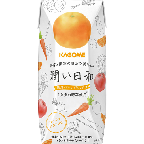 《ギフト包装対応》カゴメ 潤い日和 200ml 9本入り (シャインマスカットミックス・ふじミックス・清見オレンジミックス 各3本) | 茨城県 常陸太田市 野菜ジュース シャインマスカット オレンジ りんご 野菜 14種類 ビタミンC ギフト 父の日 お中元