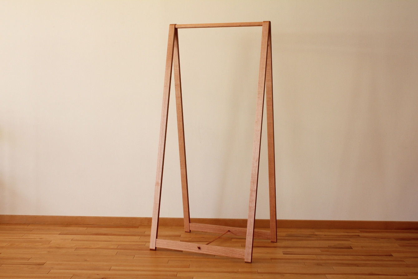 ハンガーラック(W550・ブラックチェリー)【uj-CY004-B】【平山日用品店】