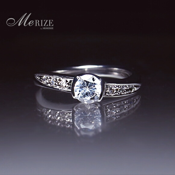 指輪 天然ホワイト ダイヤモンド 0.36ct SIクラス Genevieveジュヌヴィエーヴ【プラチナ950】r-186(KRP)O73-1410