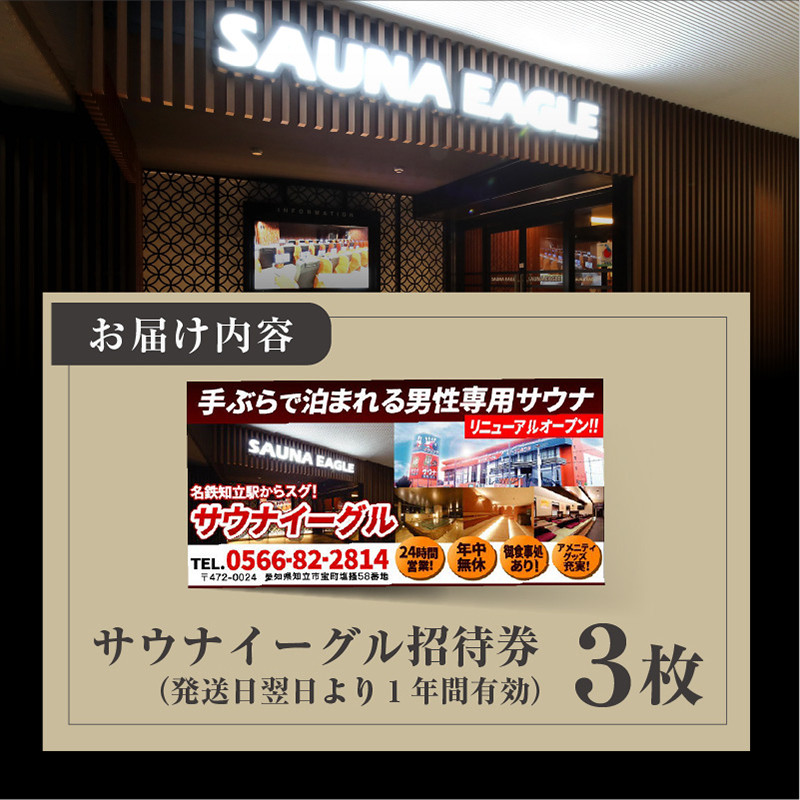 サウナイーグル招待券　３枚（1745）