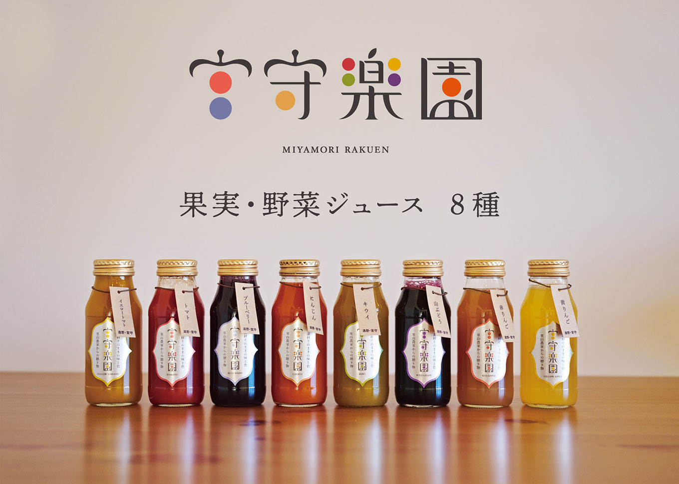 宮守楽園 ジュース 8種 合計 8本 セット 宮守川上流生産組合 野菜 フルーツ 果物 遠野市 宮守町 加工 100%