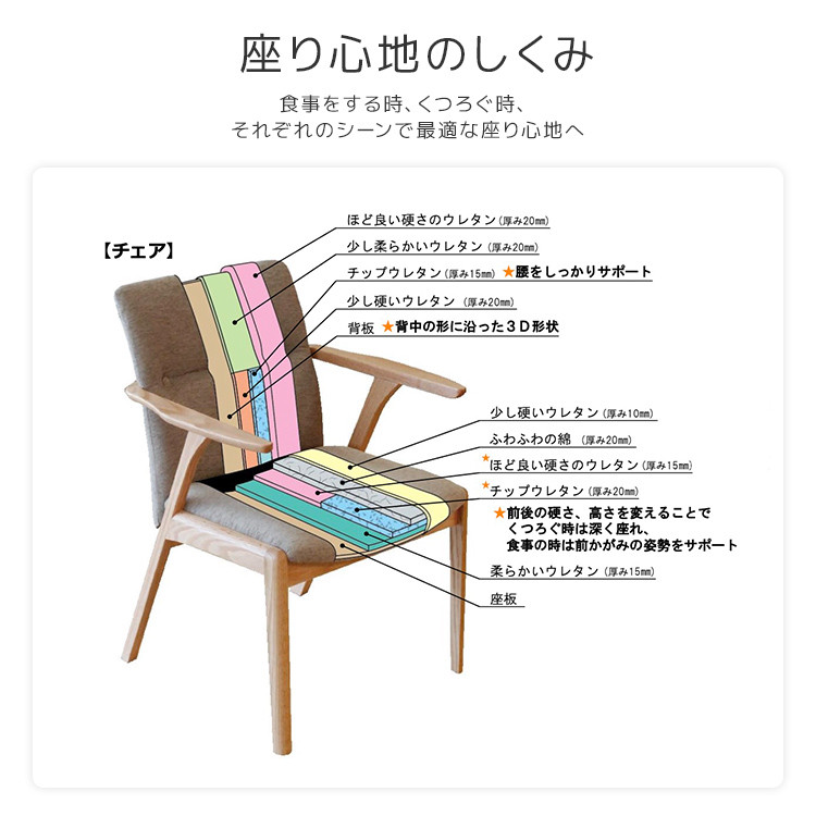 チェア ジェント アームLチェア CH/AN-BK ブラウン/アネルカブラック 家具 ダイニング おしゃれ 福岡県 大木町 モリタインテリア工業株式会社 【開梱・設置】AL365