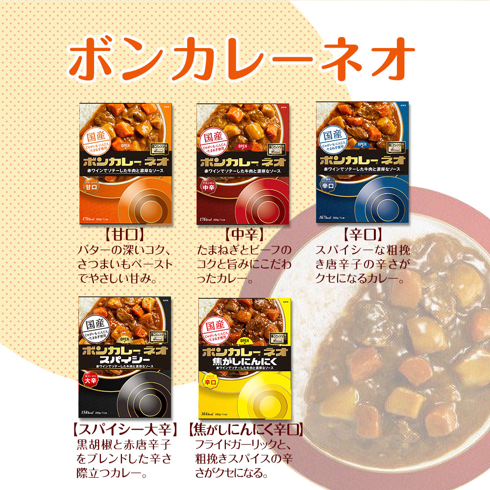 【隔月定期便 全3回】ボンカレーネオ バターのコク(甘口)　30個×3回　計90個