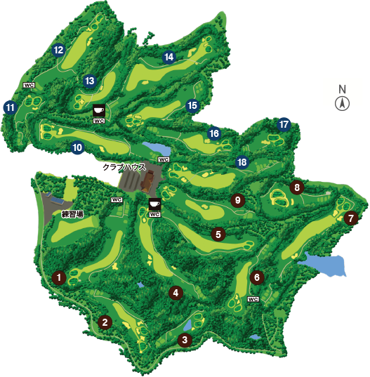 ゴルフ場プレー券（土日祝2名・昼食付）[養老カントリークラブ]