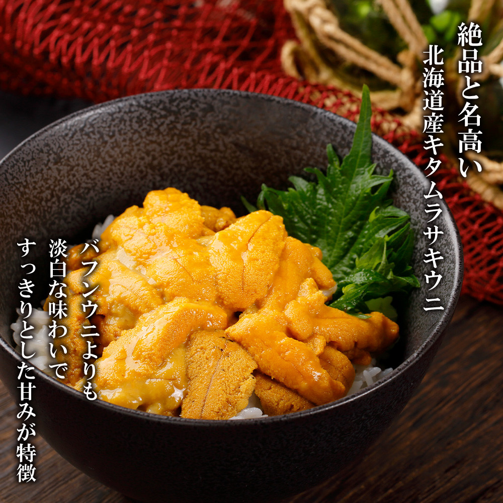 2026年発送予約 ☆北海道産☆知内町加工☆塩水キタムラサキウニ100g×2パック【マルタカ高橋商店】