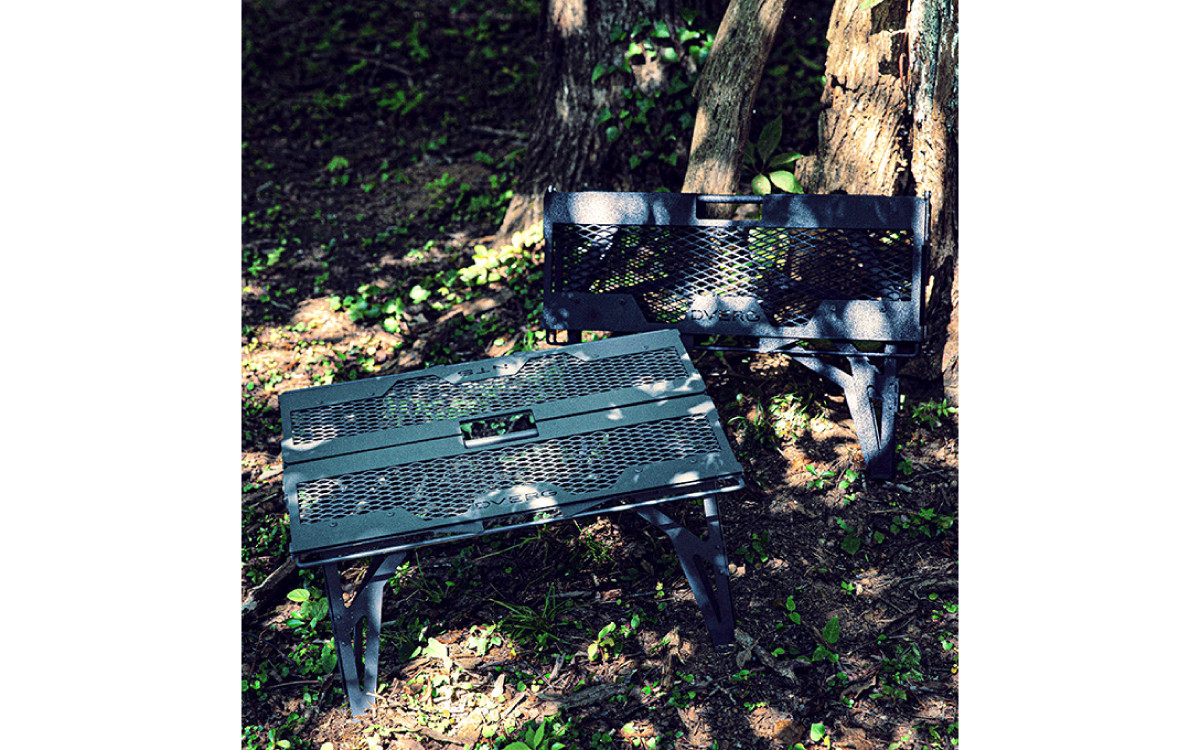 DVERG×NATURE TONES ワンハンドカフェテーブル ロング 【リバーストーン】[K-128012_02] 