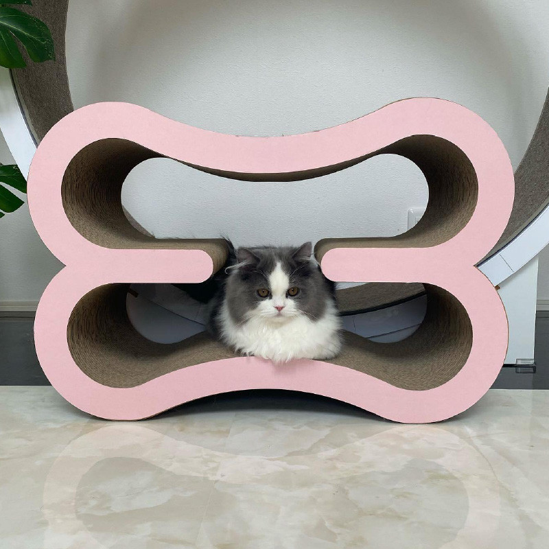 猫の爪とぎ　2段ベッド（カラー：木目調）