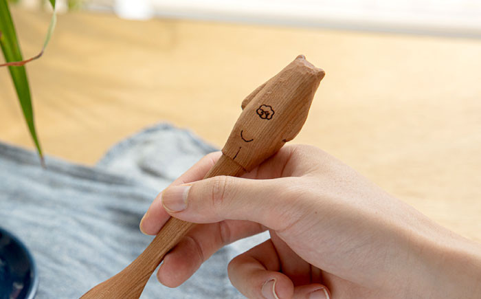 【サクラ材】しろくま の フォーク 糸島市 / しろくも工房【いとしまごころ】 [AEO003-2] カトラリー 木製