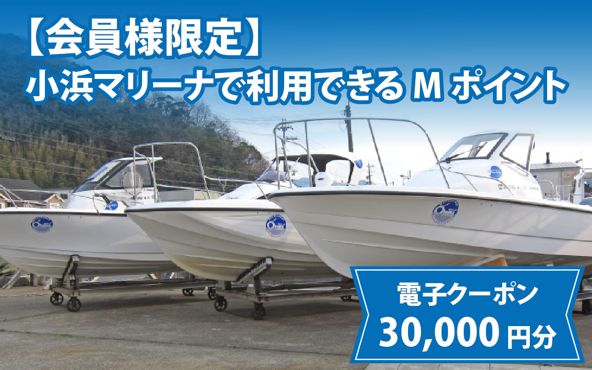 【会員様限定】小浜マリーナで利用できるMポイント30,000円分  小浜市 / 小浜マリーナ  [BFCT002]