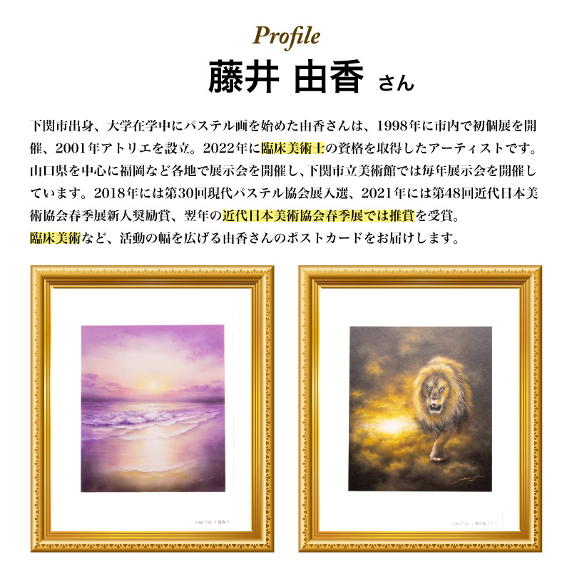 ポストカード 10種 セット 花 シリーズ ( はがき 絵葉書 葉書 オリジナル作品 アート 芸術 パステル画 イラスト 雑貨 インテリア ギフト プレゼント 贈答用 贈り物 藤井元康 藤井由香 ) 下関 山口