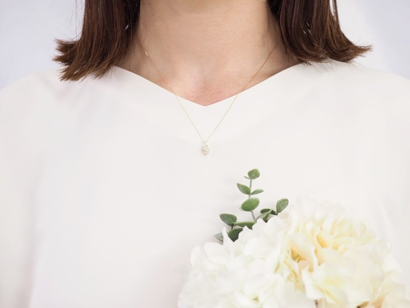 〈 甲府ジュエリー 〉0.26ct　マーキスダイヤモンドペンダントP3110YG