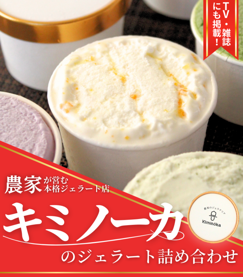 【キミノーカ選りすぐり】ジェラート6個セット  【1月発送】 / ジェラート アイス アイスクリーム キミノーカ スイーツ 大人気 牛乳 ギフト 夏 デザート 子供 バラエティセット おやつ ご褒美 定番 季節の 野菜 と 果物 使用 送料無料 和歌山【kmk003-1】