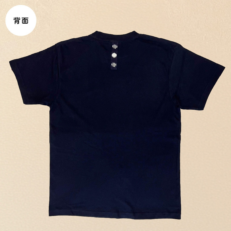 風のおくりものTシャツ・紺色(男女兼用サイズ)XL_Qk010-5