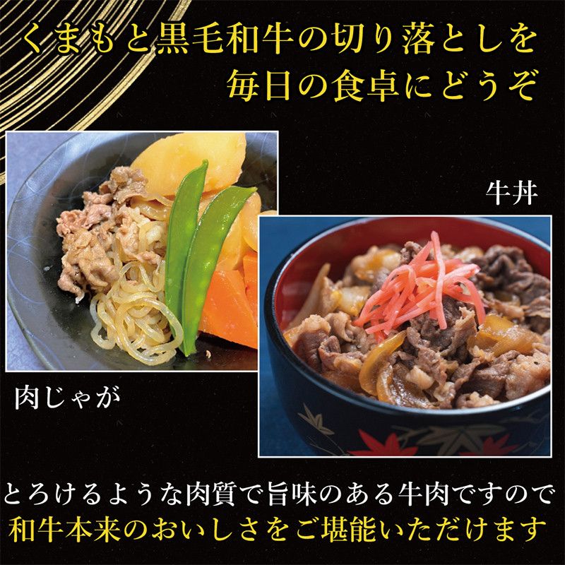 FK7-0010 【A4～A5】 くまもと黒毛和牛切り落とし 1kg（500g×2p）