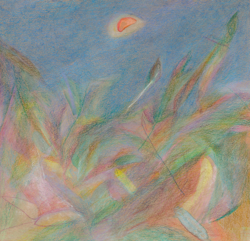 《一点物絵画》八木萌 直筆絵画 「みかんの月」