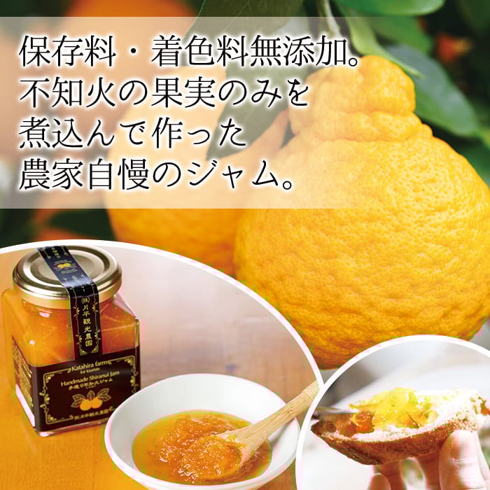 No.396 手造り不知火ジャム (200g×6本) 国産 九州産 鹿児島県産 無添加 みかん 柑橘類 ジャム フルーツ 果物 手作り 手造り 調味料 小分け 贈答 プレゼント 着色料無添加 保存料無添加【片平観光農園】