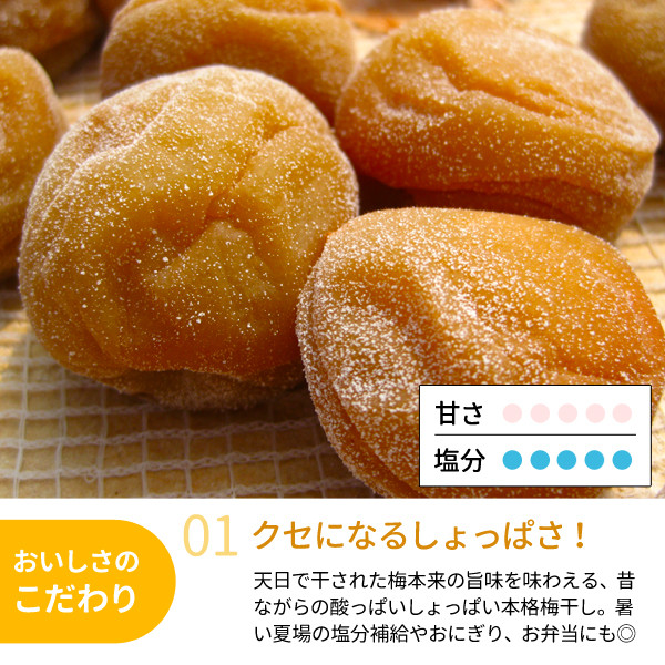 昔ながらのしょっぱい白干し梅 （塩分22％）３Ｌサイズ500g　 / 田辺市 紀州南高梅 南高梅 梅干し 梅干 梅 うめ 肉厚 お米 おにぎり 焼酎 梅酒 健康 白干し梅 塩分22％ ご飯のお供【kng014-1】