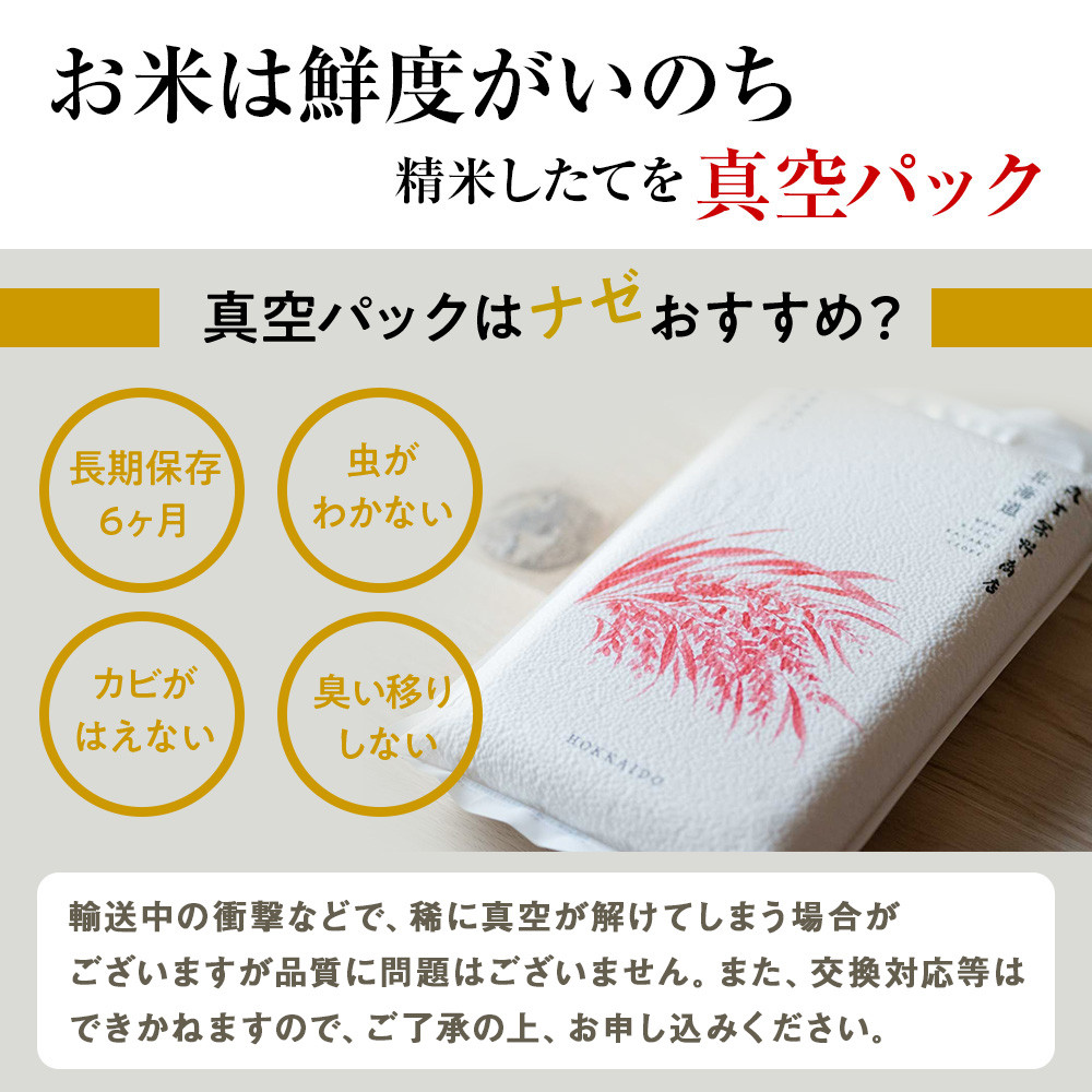 【2月発送】北海道産ななつぼし 10kg(通常パック5kg×1袋、真空パック5kg×1袋) 特A お米 千歳 北海道米