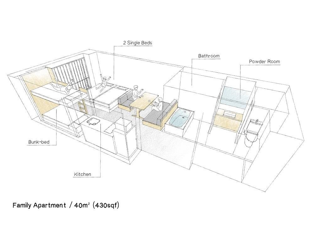 【MIMARU京都STATION】平休日1泊食事なし 2～4名宿泊券《＜ファミリースタンダードルーム＞4ベッド》［ 京都 旅行 宿泊 ホテル 旅館 人気 おすすめ 割引 チケット クーポン トラベル 宿 観光 グルメ ふるさと納税 ］