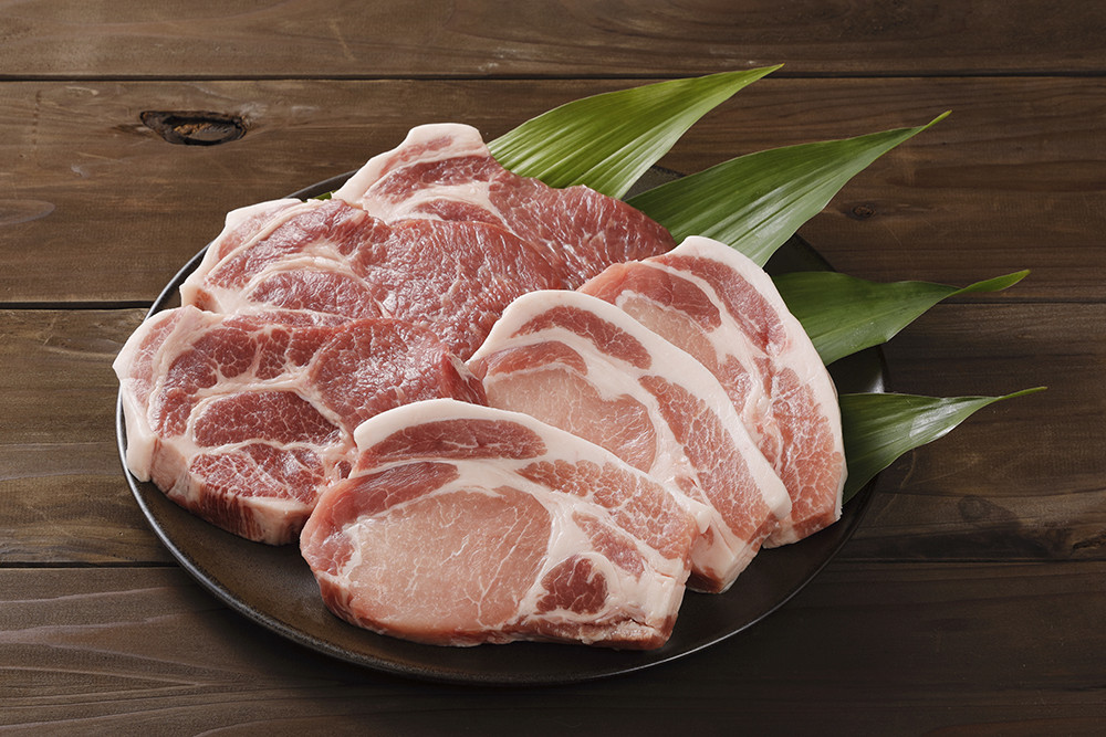 【大人気返礼品】しまんと米豚の厚切りロースセット （150g×6枚）Qjs-04 米豚 ぶた肉 豚肉 国産豚肉 国産ぶた肉 豚ロース 冷凍豚