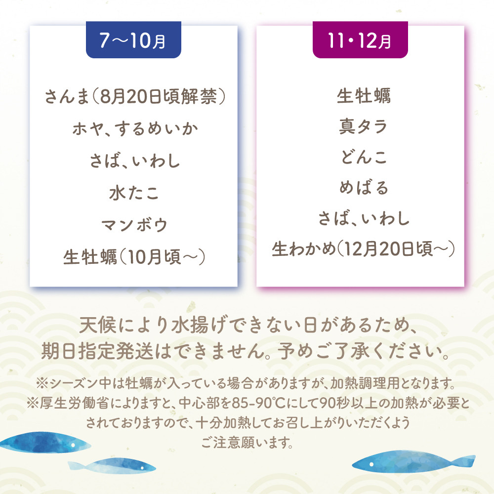 【下処理する】【厳選】三陸海の恵み詰め合わせ (目安：4～5人用)【 無添加 鮮魚 三陸産 国産 天然 海鮮 お刺身 魚介 魚介類 詰め合わせ セット 鮮魚BOX ボックス お祝い 宴会 時短 便利 簡単 お手軽 岩手 陸前高田市 産地直送 】RT842