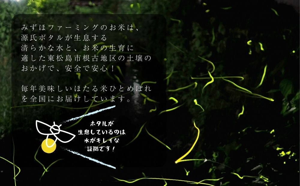【令和7年産米】ほたる米 ひとめぼれ 玄米 30kg 特別栽培米 宮城県産 お米 ごはん 新米 米 朝ごはん こめ コメ オンラインワンストップ 対応 自治体マイページ 宮城県 みずほファーミング