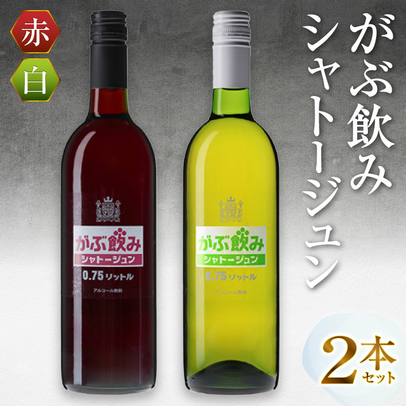 シャトージュン がぶ飲み赤白2本（MG）B11-802 【ワイン シャトージュン 赤ワイン 白ワイン セット 甲州市 山梨県】
