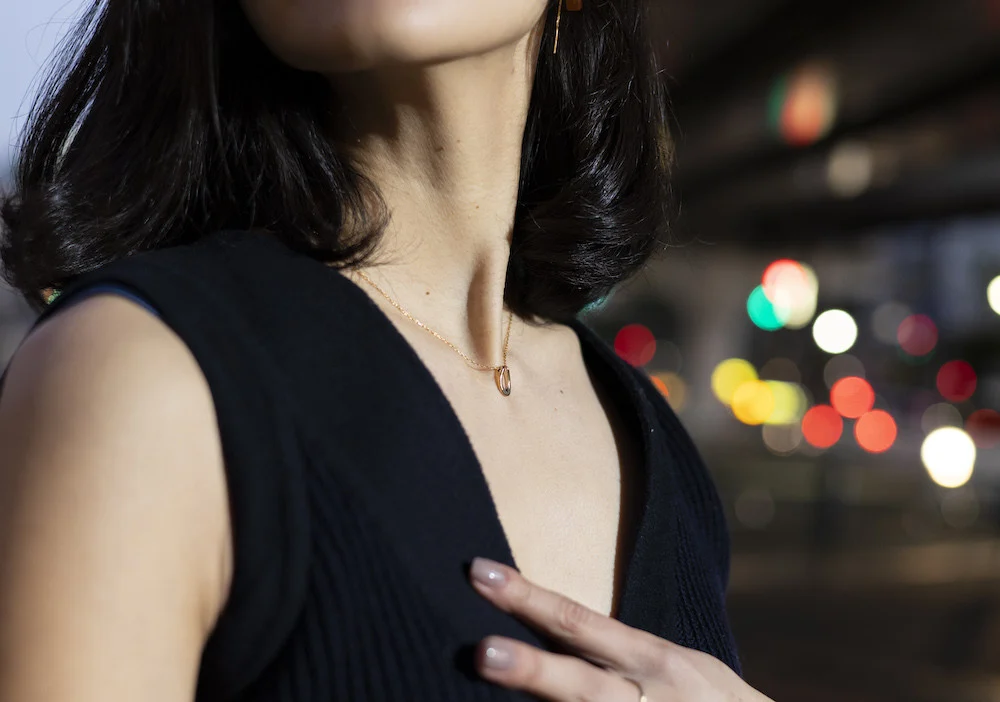 K18 スワロウズギフト ペンダント 鏡面仕上げ サファイア付き sese urban mining jewelry ネックレス ジュエリー レディース アクセサリー