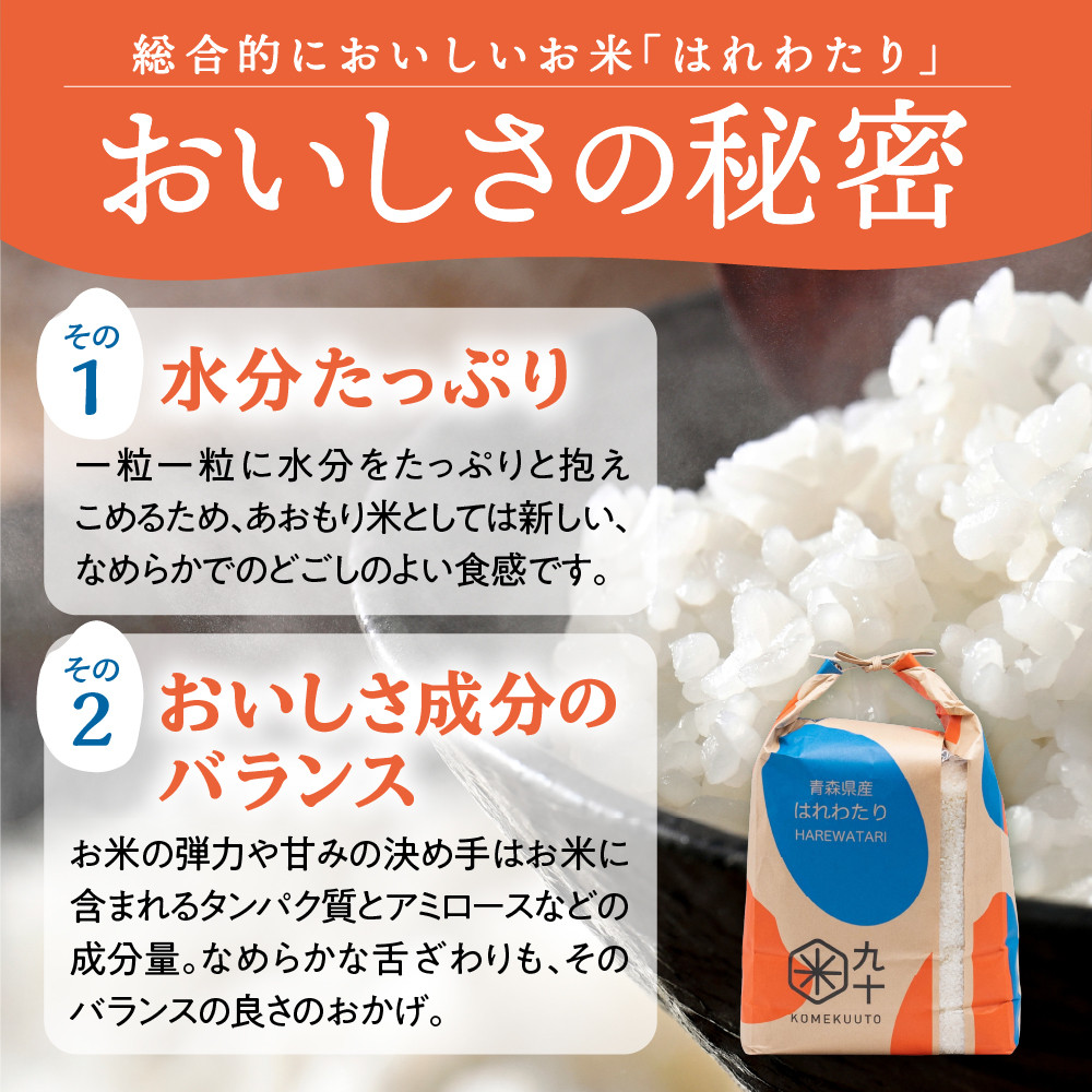 【定期便3ヶ月】 米 10kg はれわたり (精米・5kg×2) 令和7年産 青森県産 【 五所川原市 白米 お米 晴れ渡り 晴れわたり harewatari 10キロ 】