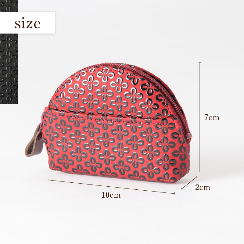 甲州市×印傳屋 小銭入A（黒革×黒漆）B-1206