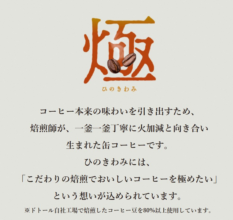 a13-089 ドトール ひのきわみ 微糖(ミルク入り)185g缶