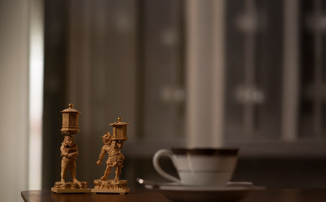 極小仏 天燈鬼 | 仏像 守護神 本格 高級 フィギュア コレクション レプリカ アート 仏教 インテリア雑貨 ギフト プレミアム 置物 家庭用 木彫 細密 極小 手のひらサイズ 彫刻 ツゲ 美術 埼玉県 東松山市