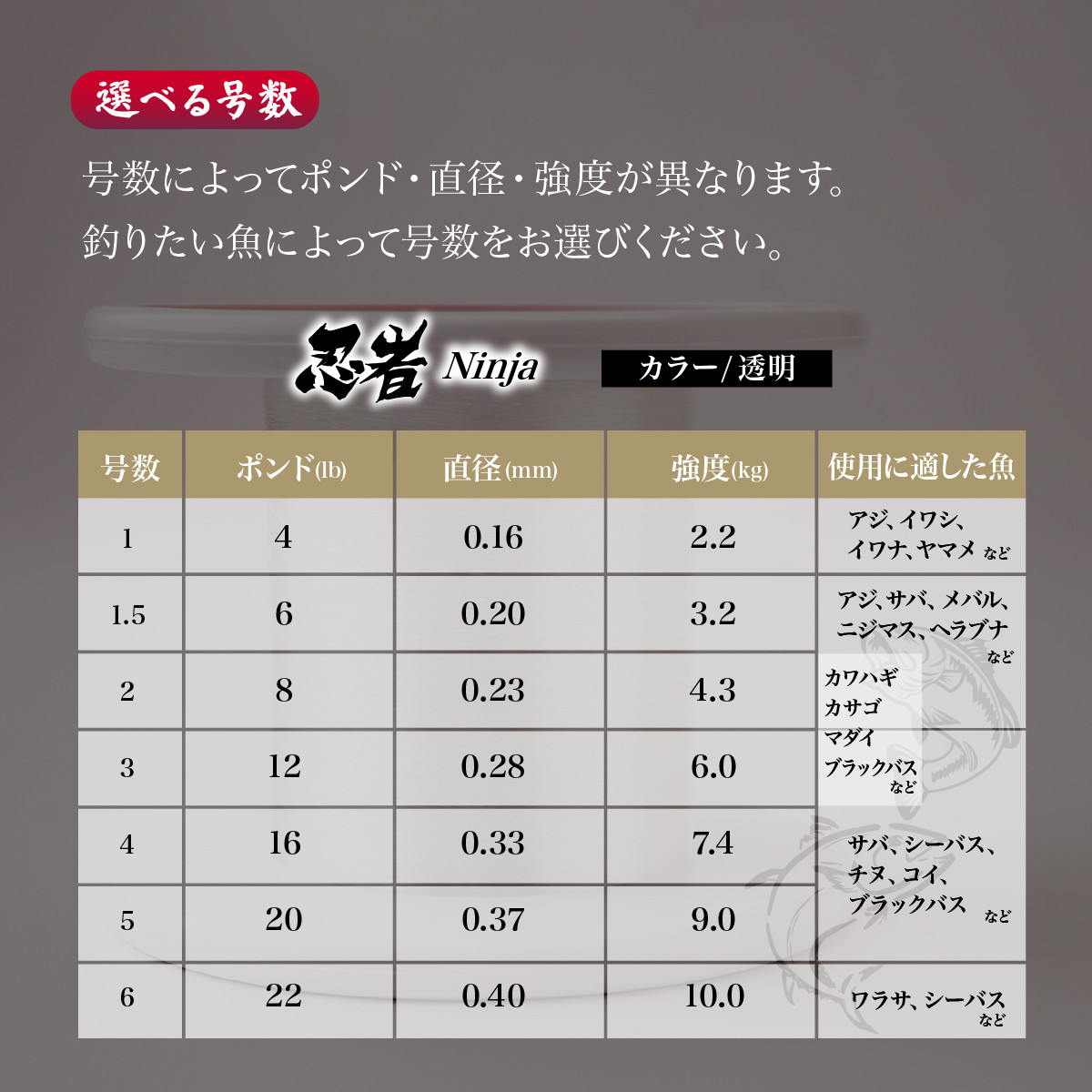 釣り糸 ナイロンライン『忍者』500m (4号) 16Lb 透明 | 釣り 釣り具 糸 ナイロン 海釣り 川釣り ブラックバス バス バス釣り スピニング ベイト リール トラウト プロ 初心者 フッ素加工 レジャー アウトドア 人気 おすすめ 池上化工 埼玉県 所沢市