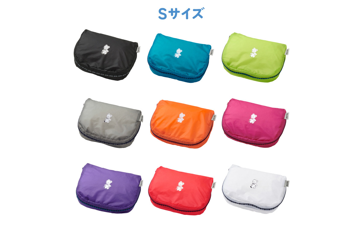 〈TO&FRO × familiar〉【9色から選べる】ポーチ(S)【ブラック】