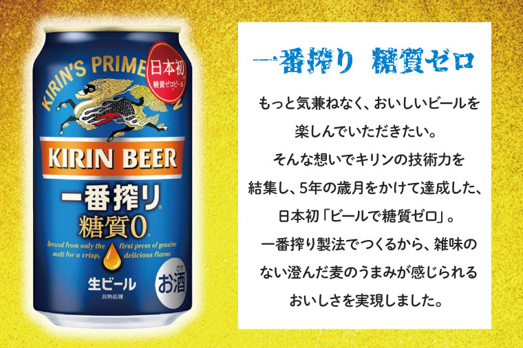 キリンビール取手工場産 キリン一番搾り 糖質ゼロ 350ml缶-24本×2ケース|KIRIN 麒麟 ビール 一番搾り 糖質ゼロ 茨城県 取手市(AB041-1)