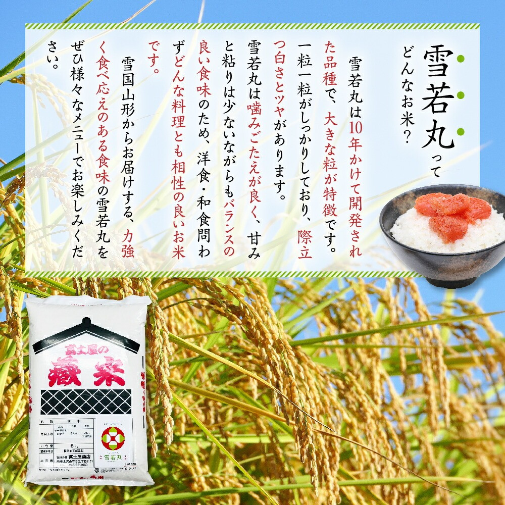 【6ヶ月定期便】 令和7年産 雪若丸 5kg × 6回 計30kg 2025年産 精米 米 白米 ブランド米 お米マイスター 厳選 送料無料 山形県 米沢市