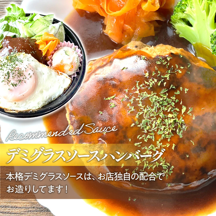 【定期便】どっちも食べたい デミグラスハンバーグ&和風ハンバーグ (合計4回) ハンバーグ 手ごね 和風 デミグラス 国産 晩御飯 おかず お弁当 冷凍 合挽 レンジ 温めるだけ レンチン 湯銭 二種 福岡 お土産 九州 福岡土産 福岡県