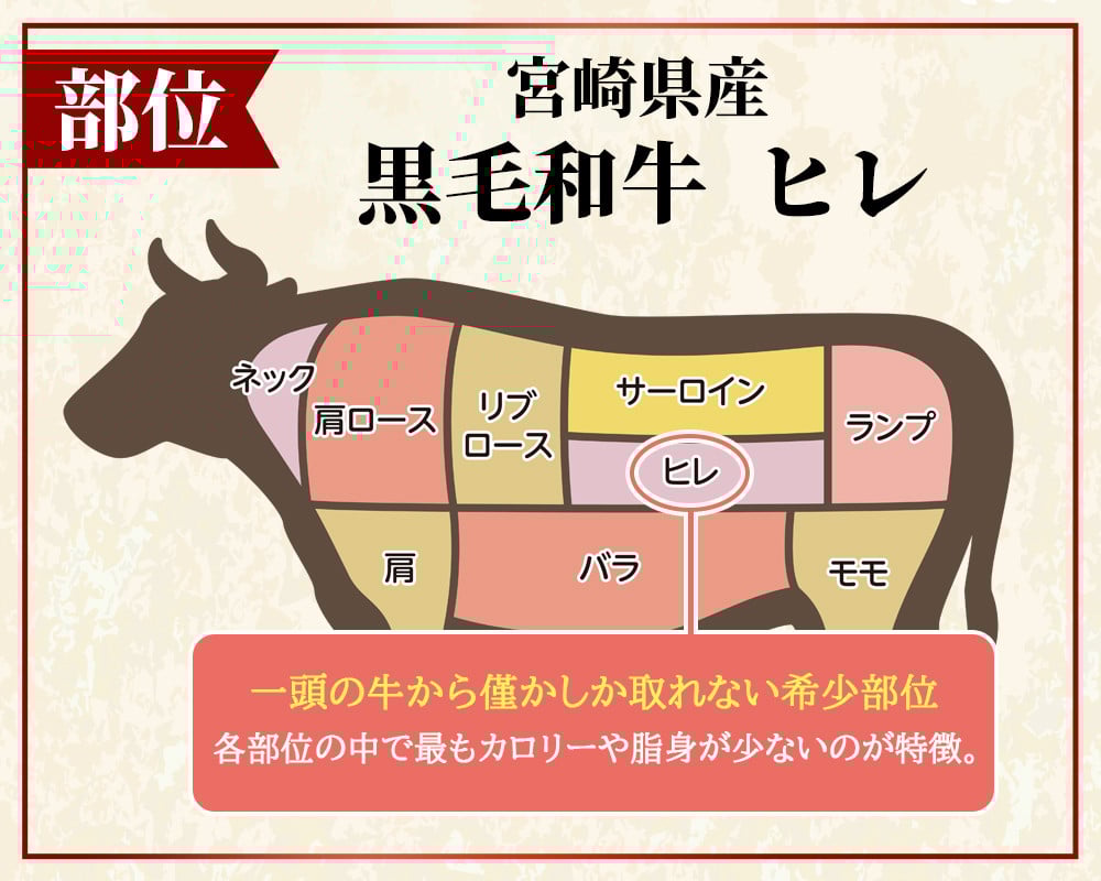 <宮崎県産黒毛和牛(経産牛)ヒレステーキ4枚>(計約600g・約150g×4P)マキシマムスパイス(小袋)付き 国産 九州産 牛肉 精肉 ヒレ フィレ 赤身 希少部位 ステーキ 焼肉 アウトドア 調味料 お祝い 誕生日 結婚記念日 贈り物 ギフト 冷凍食品【MI025-nk】【中村食肉】