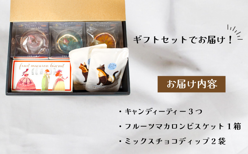 キャンディーティー スイーツ 2種 セット  ( ドライフルーツ りんご みかん オレンジ フルーツ 果物 くだもの マカロン 詰め合わせ ギフト プレゼント ) 下関 山口