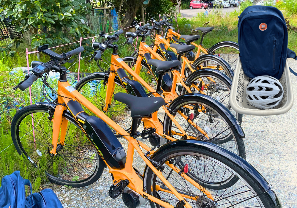 新温泉町七釜温泉発 ガイドつきポタリングツアー Eバイクで日本海の景色を満喫しよう!ペアチケット 【1409508】