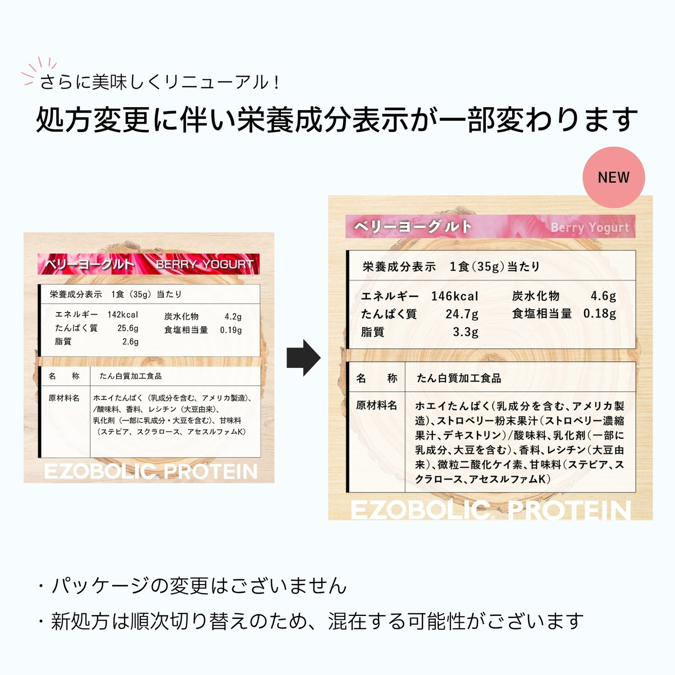 【ベリーヨーグルト風味】 EZOBOLIC プロテイン 3kg