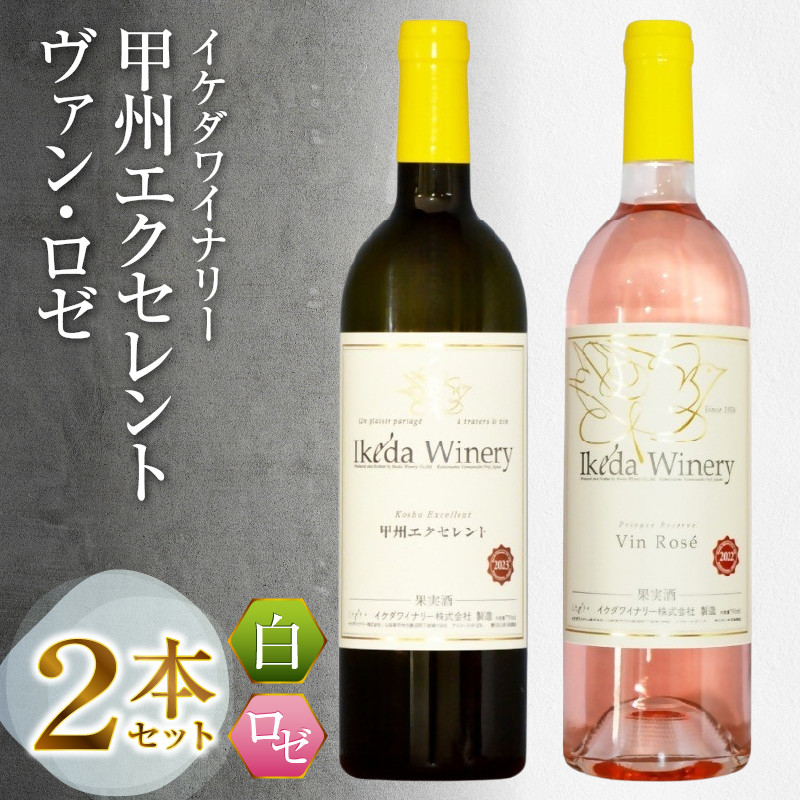 イケダワイナリー 2本セット【甲州エクセレント / ヴァン・ロゼ】（MG）B12-671