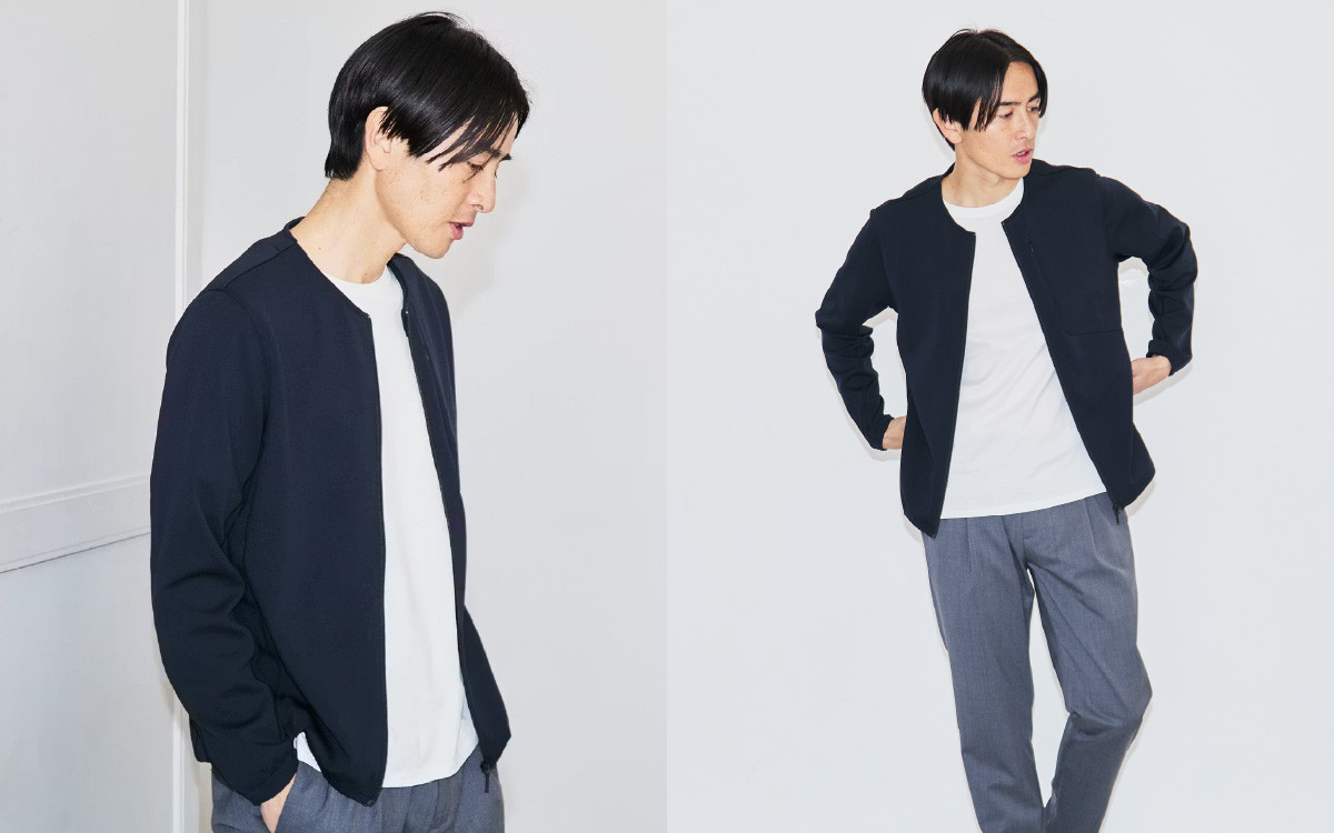 【ファクトリエ】エアーブルゾン ジップアップ（メンズ）カラー ブラック S [D-182002_S]