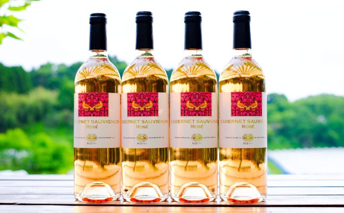 奥出雲葡萄園 カベルネソーヴィニヨン・ロゼ 4本セット お酒 国産 ロゼ ロゼワイン 熟成ワイン 熟成 酒 ギフト 果実酒 お祝 贈答用 アルコール パーティー フルボトル 島根県雲南市/有限会社奥出雲葡萄園 [AICS021]