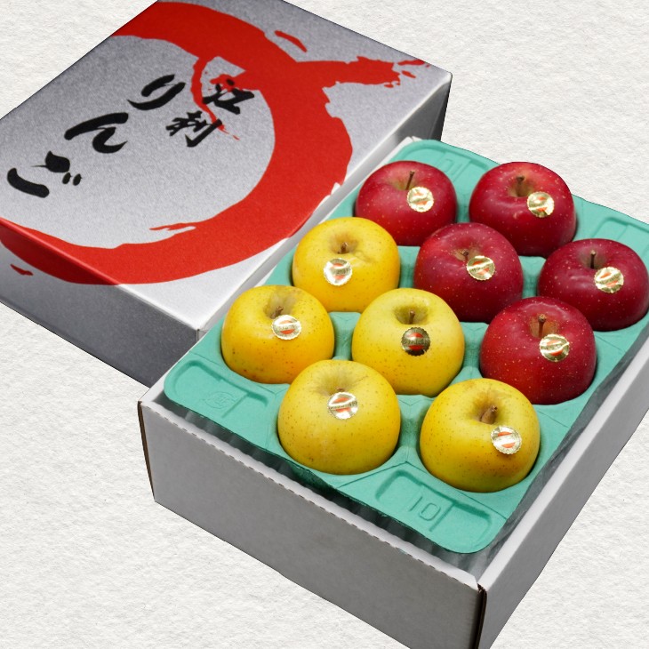 【数量限定】江刺りんご（サンふじ・シナノゴールド）贈答用化粧箱入 2.5kg 【12月お届け】 フルーツ 林檎 贈答 ギフト [AQ009]