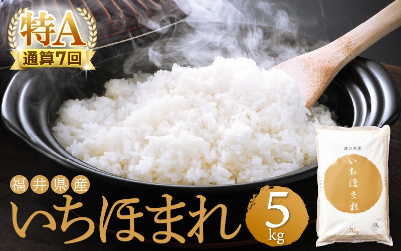 特A通算7回！お米 令和7年産 いちほまれ 5kg 福井県産【米 コメ kome 5キロ 精米 白米】 [e27-a040]