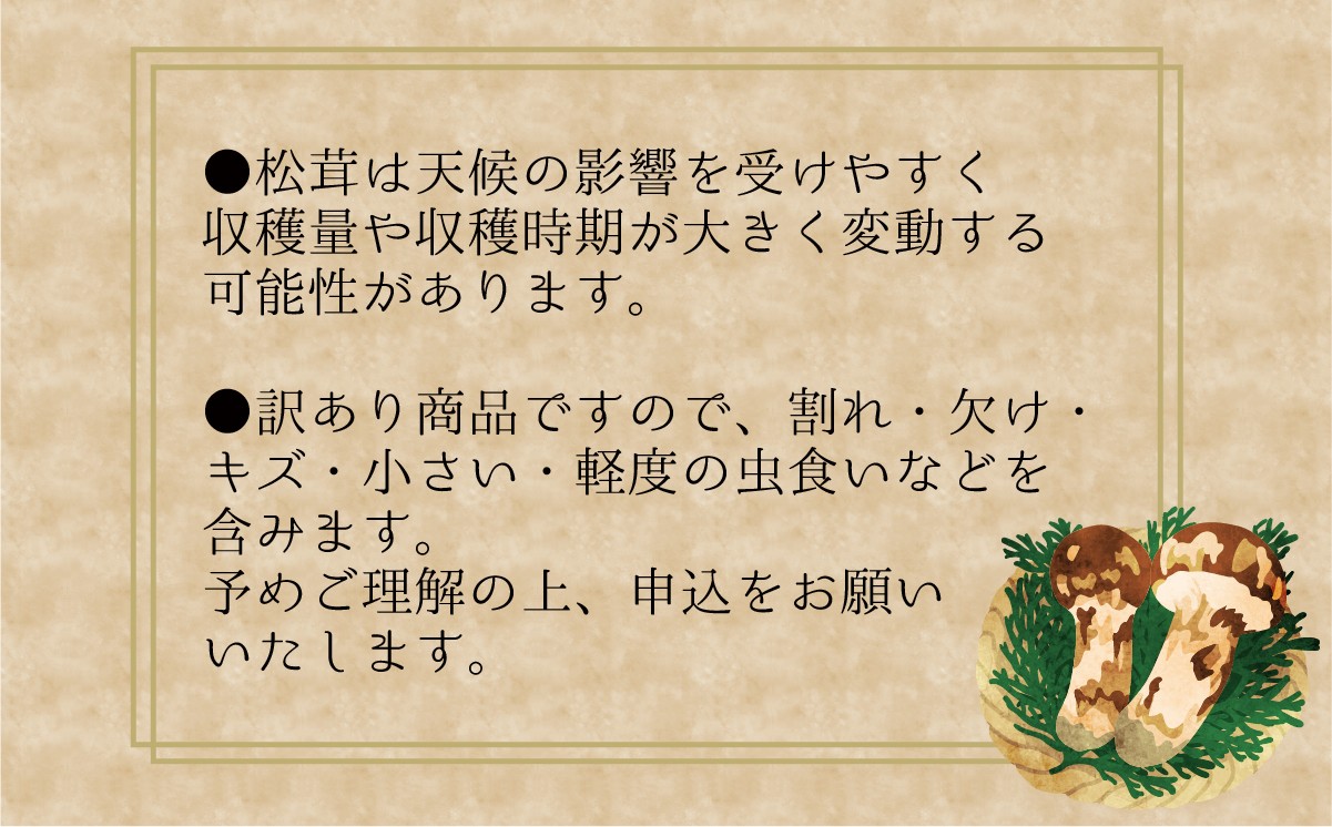 【2026年先行予約】花笑み農園　岡山の訳あり『松茸』100g 【hana078-02】